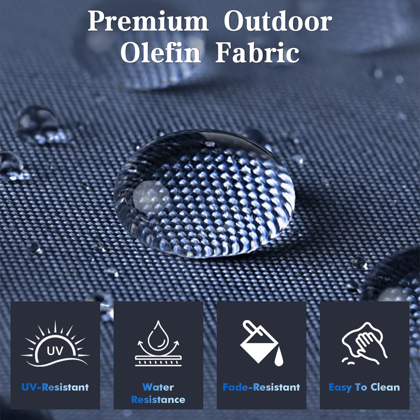 Outdoor Swivel Rocking Chairs, High Back Outdoor Furniture Set for Backyard, Garden, Lawn, Poolside