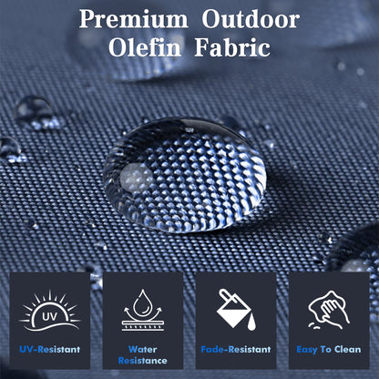 Outdoor Swivel Rocking Chairs, High Back Outdoor Furniture Set for Backyard, Garden, Lawn, Poolside